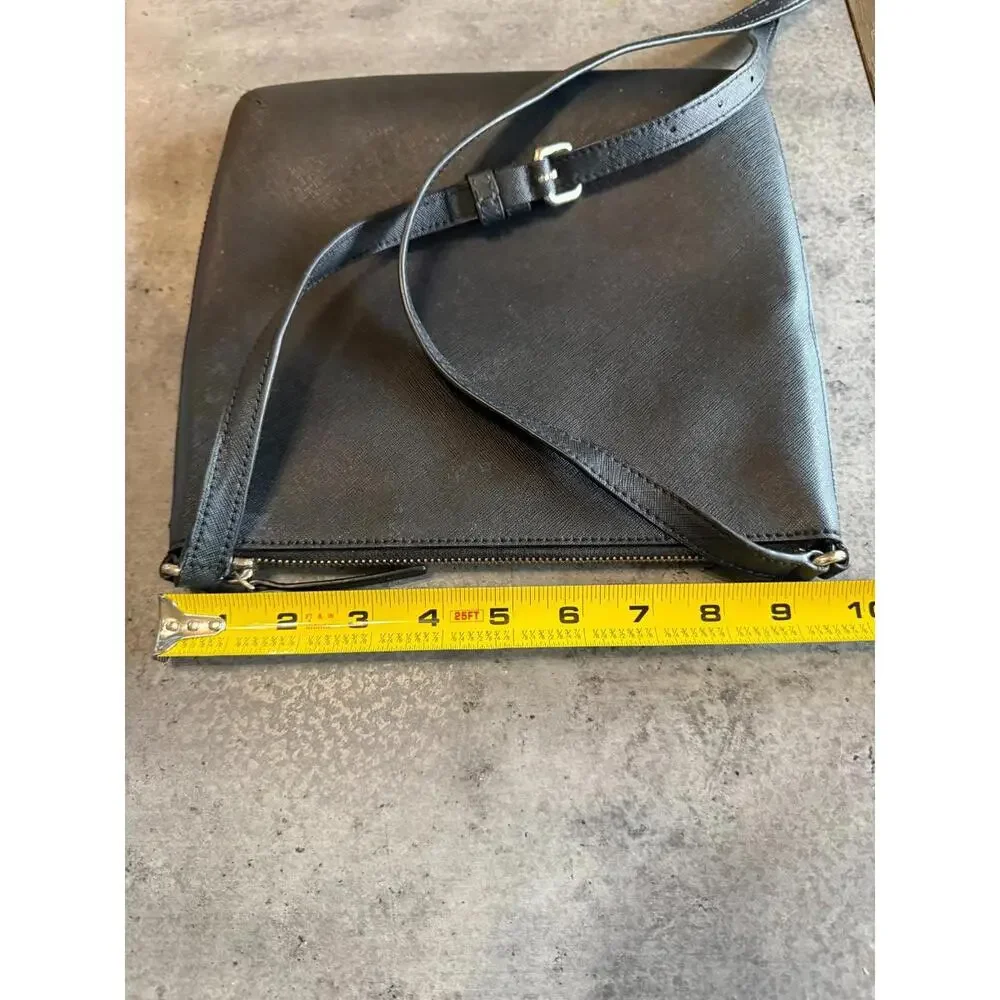 Kate Spade Laurel Way Rima Crossbody Bag‎ Black Saffiano Leather Messenger Bag